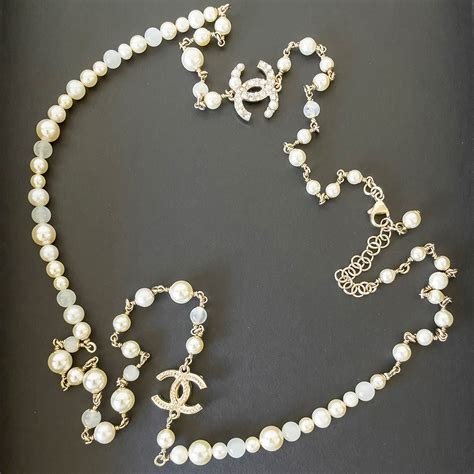 chanel pearl necklace faux|chanel pearls necklace sale.